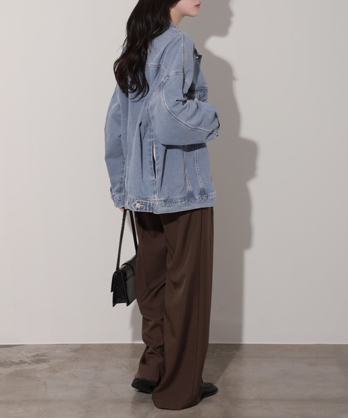 nouvellemoi(ヌーベルモイ)の「ビッグシルエットデニムジャケット(デニムジャケット・レディース・インディゴブルー/ブルー/ブラック/サックスブルー・M)」の12枚目の写真