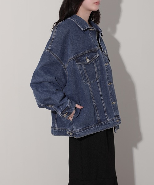 nouvellemoi(ヌーベルモイ)の「ビッグシルエットデニムジャケット(デニムジャケット・レディース・インディゴブルー/ブルー/ブラック/サックスブルー・M)」の17枚目の写真