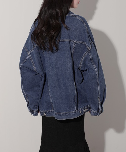 nouvellemoi(ヌーベルモイ)の「ビッグシルエットデニムジャケット(デニムジャケット・レディース・インディゴブルー/ブルー/ブラック/サックスブルー・M)」の18枚目の写真