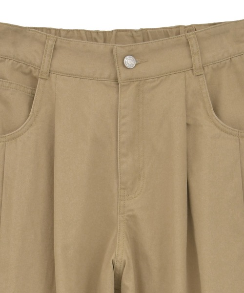 Green　Parks（グリーンパークス）の「チノタックワイドパンツ（チノパンツ・レディース・ベージュ/カーキ・M/L）」の16枚目の写真