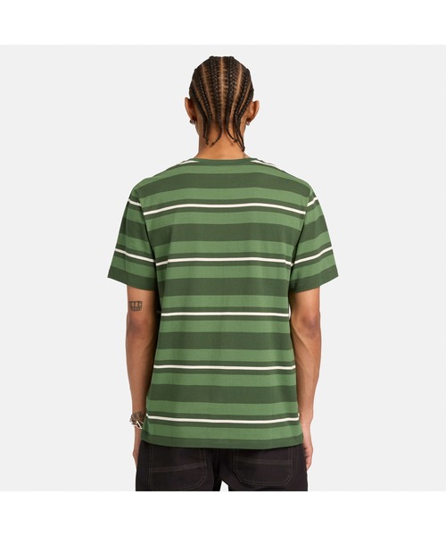 Timberland(ティンバーランド)の「ストライプ 半袖 Tシャツ メンズ(Tシャツ/カットソー・メンズ・グリーン・LARGE/MEDIUM/SMALL/X-LARGE/XX-LARGE)」の3枚目の写真