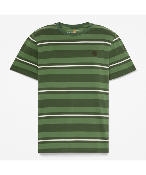 Timberland(ティンバーランド)の「ストライプ 半袖 Tシャツ メンズ(Tシャツ/カットソー・メンズ・グリーン・LARGE/MEDIUM/SMALL/X-LARGE/XX-LARGE)」の4枚目の写真