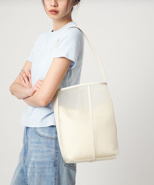 EMMEL REFINES（エメルリファインズ）の「＜EMMEL REFINES＞EM 1ショルダー シアーバケツ トートバッグ（トートバッグ・レディース・ブラック/オフホワイト・FREE）」の3枚目の写真