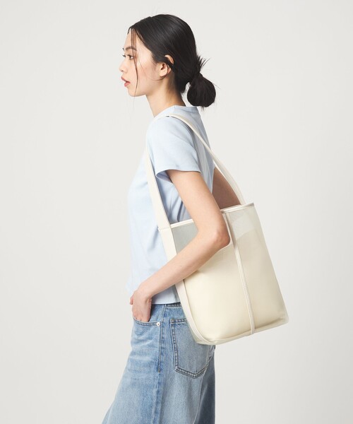 EMMEL REFINES（エメルリファインズ）の「＜EMMEL REFINES＞EM 1ショルダー シアーバケツ トートバッグ（トートバッグ・レディース・ブラック/オフホワイト・FREE）」の4枚目の写真