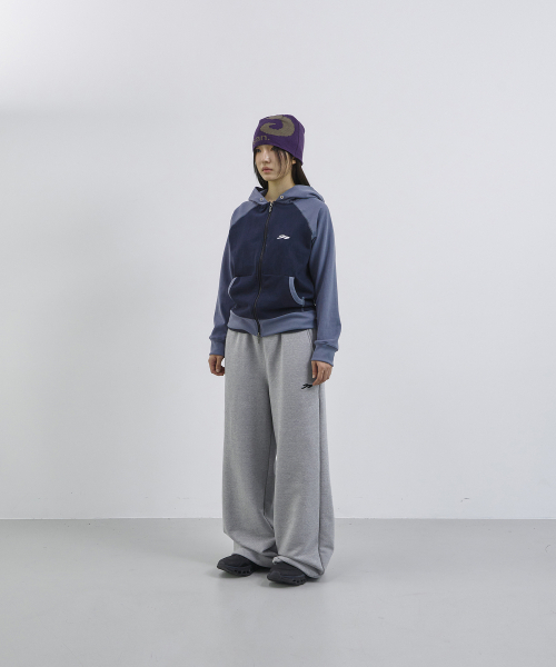 TANSANMAGNESIUM（タンサン マグネシウム）の「リンガーフードジップアップ (ブルー/ネイビー)（パーカー・レディース・その他・MEDIUM/SMALL）」の3枚目の写真