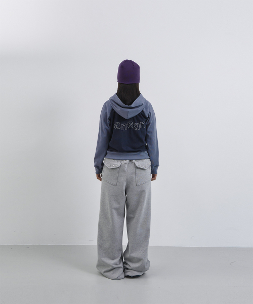 TANSANMAGNESIUM（タンサン マグネシウム）の「リンガーフードジップアップ (ブルー/ネイビー)（パーカー・レディース・その他・MEDIUM/SMALL）」の5枚目の写真