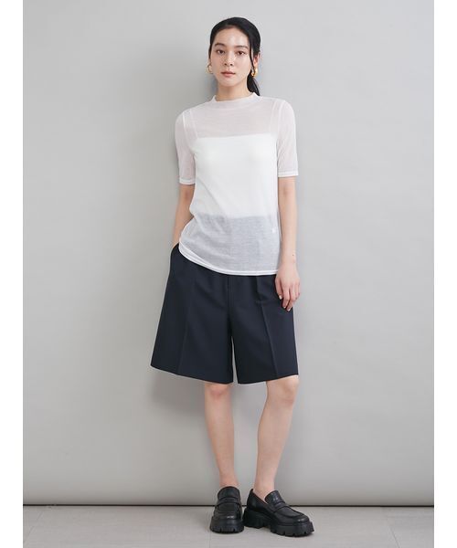 Mila Owen（ミラオーウェン）の「トリミングハーフキュロットパンツ（その他パンツ・レディース・ネイビー/グレー/ベージュ・1/0）」の18枚目の写真