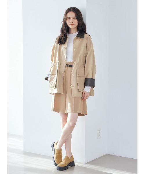 Mila Owen（ミラオーウェン）の「トリミングハーフキュロットパンツ（その他パンツ・レディース・ネイビー/グレー/ベージュ・1/0）」の9枚目の写真