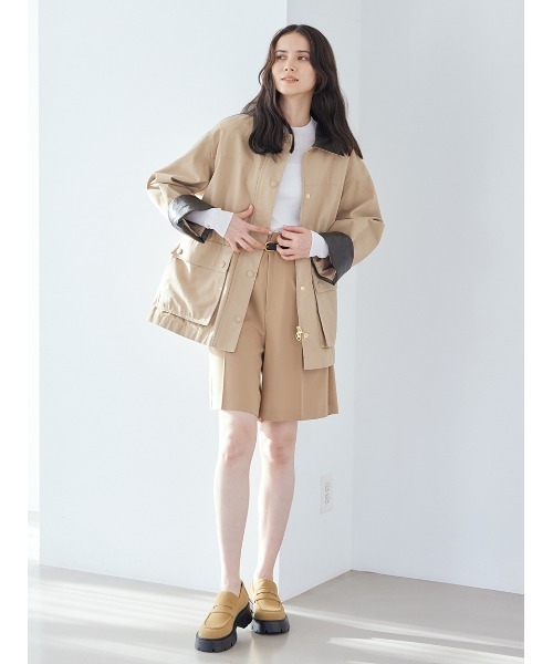 Mila Owen（ミラオーウェン）の「トリミングハーフキュロットパンツ（その他パンツ・レディース・ネイビー/グレー/ベージュ・1/0）」の10枚目の写真