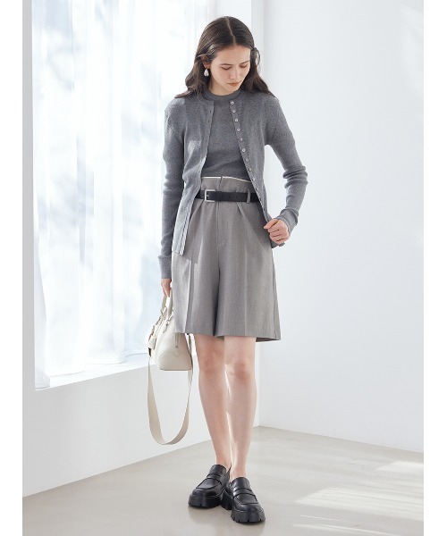 Mila Owen（ミラオーウェン）の「トリミングハーフキュロットパンツ（その他パンツ・レディース・ネイビー/グレー/ベージュ・1/0）」の7枚目の写真