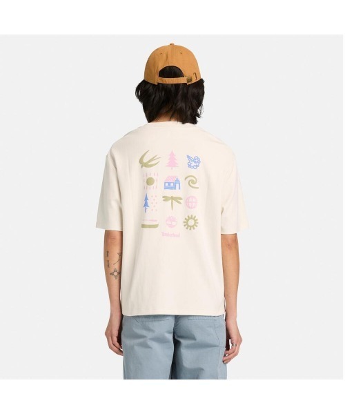 Timberland(ティンバーランド)の「ティンバーフレッシュ フロント バック グラフィック 半袖 Tシャツ レディース(Tシャツ/カットソー・レディース・ライトホワイト・LARGE/MEDIUM/SMALL/X-SMALL)」の4枚目の写真