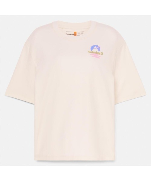 Timberland(ティンバーランド)の「ティンバーフレッシュ フロント バック グラフィック 半袖 Tシャツ レディース(Tシャツ/カットソー・レディース・ライトホワイト・LARGE/MEDIUM/SMALL/X-SMALL)」の5枚目の写真
