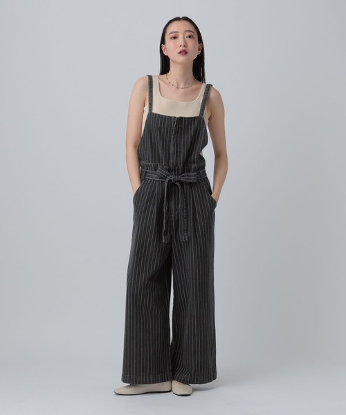 LEPSIM（レプシィム）の「デザインサロペット　632751（サロペット/オーバーオール・レディース・ブルー/ブラック・FREE）」の2枚目の写真