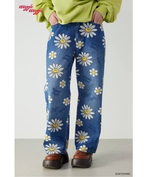 RODEO CROWNS WIDE BOWL（ロデオクラウンズワイドボウル）の「(wiggle wiggle)パターンDENIMパンツ（デニムパンツ・レディース・ブラック系その他/ブルー系その他・MEDIUM/LARGE）」の3枚目の写真