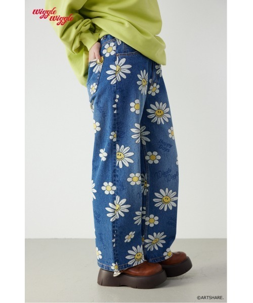 RODEO CROWNS WIDE BOWL（ロデオクラウンズワイドボウル）の「(wiggle wiggle)パターンDENIMパンツ（デニムパンツ・レディース・ブラック系その他/ブルー系その他・MEDIUM/LARGE）」の4枚目の写真