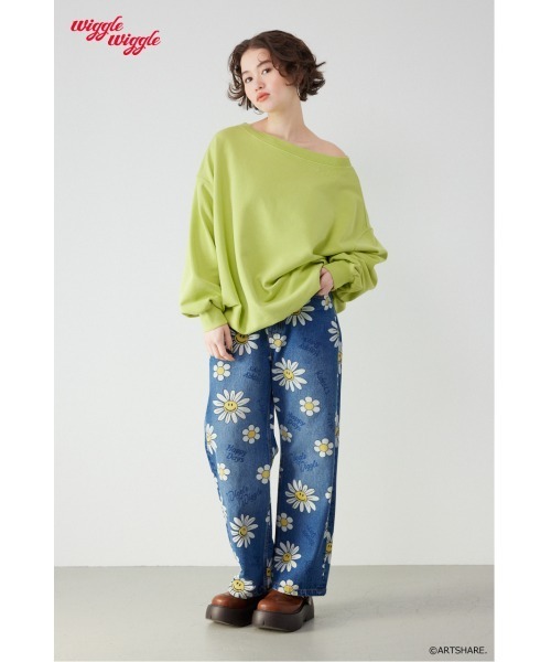 RODEO CROWNS WIDE BOWL（ロデオクラウンズワイドボウル）の「(wiggle wiggle)パターンDENIMパンツ（デニムパンツ・レディース・ブラック系その他/ブルー系その他・MEDIUM/LARGE）」の6枚目の写真