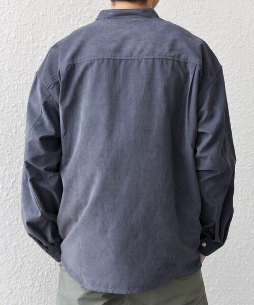 SHIPS any（シップス エニィ）の「SHIPS any:〈洗濯機可能〉フェード ピーチスキン ポケット バンドカラー シャツ 26SS◇（シャツ/ブラウス・メンズ・オリーブ/ベージュ/チャコールグレー・LARGE/MEDIUM/SMALL）」の9枚目の写真