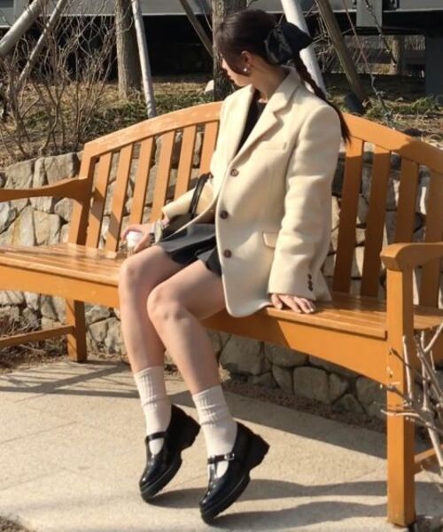 MAC MOC（マックモック）の「カルリア Tストラップニューヴァイコニックフラワープラットフォームローファー_2color 5cm（ローファー・レディース・ブラック/アイボリー・22.5cm/23.5cm/23cm/24.5cm/24cm/25cm）」の13枚目の写真