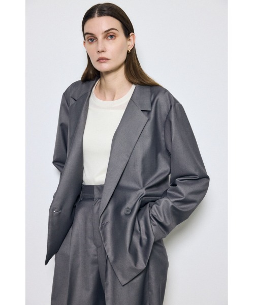 AZUL by moussy(アズールバイマウジー)の「ルーズテーラードジャケット(テーラードジャケット・レディース・杢グレー/ベージュ・SMALL/MEDIUM)」の4枚目の写真