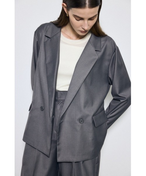 AZUL by moussy(アズールバイマウジー)の「ルーズテーラードジャケット(テーラードジャケット・レディース・杢グレー/ベージュ・SMALL/MEDIUM)」の5枚目の写真