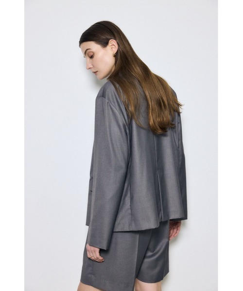 AZUL by moussy(アズールバイマウジー)の「ルーズテーラードジャケット(テーラードジャケット・レディース・杢グレー/ベージュ・SMALL/MEDIUM)」の6枚目の写真