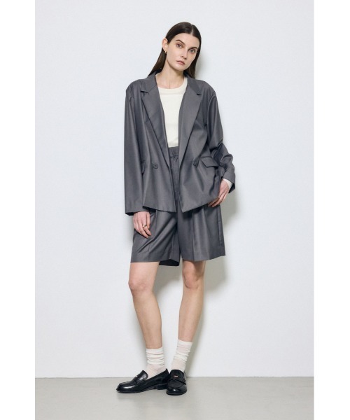 AZUL by moussy(アズールバイマウジー)の「ルーズテーラードジャケット(テーラードジャケット・レディース・杢グレー/ベージュ・SMALL/MEDIUM)」の8枚目の写真