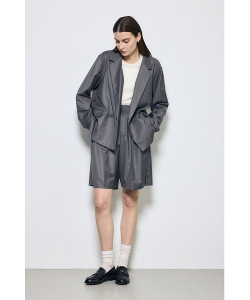 AZUL by moussy(アズールバイマウジー)の「ルーズテーラードジャケット(テーラードジャケット・レディース・杢グレー/ベージュ・SMALL/MEDIUM)」の9枚目の写真