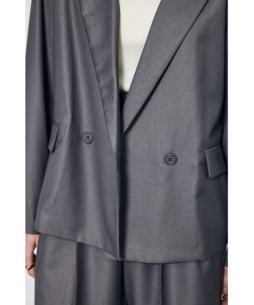 AZUL by moussy(アズールバイマウジー)の「ルーズテーラードジャケット(テーラードジャケット・レディース・杢グレー/ベージュ・SMALL/MEDIUM)」の12枚目の写真