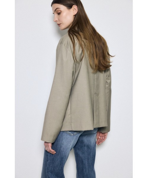 AZUL by moussy(アズールバイマウジー)の「ルーズテーラードジャケット(テーラードジャケット・レディース・杢グレー/ベージュ・SMALL/MEDIUM)」の18枚目の写真