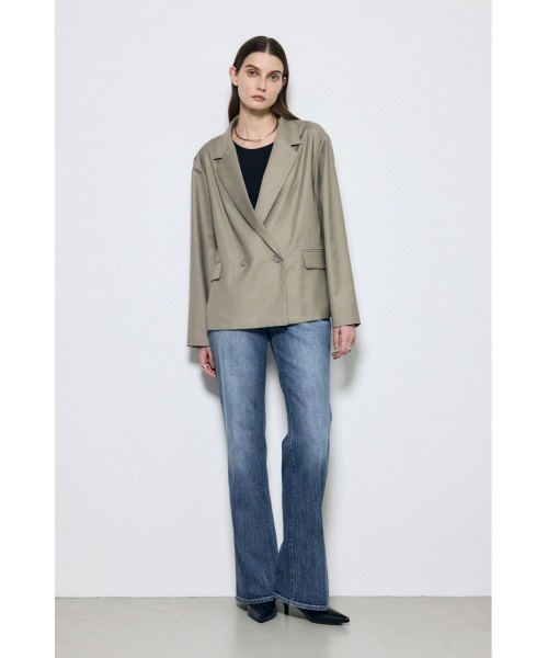 AZUL by moussy(アズールバイマウジー)の「ルーズテーラードジャケット(テーラードジャケット・レディース・杢グレー/ベージュ・SMALL/MEDIUM)」の20枚目の写真