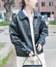 ITEMS URBANRESEARCH | フェイクレザーZIPUPブルゾン(ブルゾン)