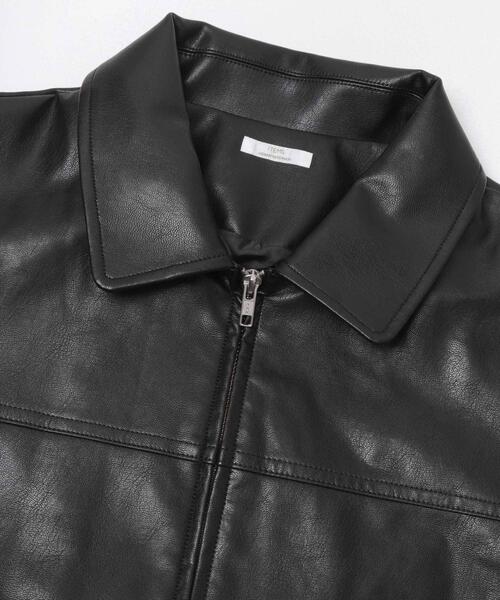 ITEMS URBANRESEARCH（アイテムズ アーバンリサーチ）の「フェイクレザーZIPUPブルゾン（ブルゾン・レディース・ブラウン/ブラック・FREE）」の3枚目の写真