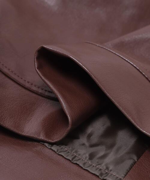 ITEMS URBANRESEARCH（アイテムズ アーバンリサーチ）の「フェイクレザーZIPUPブルゾン（ブルゾン・レディース・ブラウン/ブラック・FREE）」の11枚目の写真