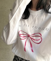 ビッグレッドリボンロンT/長袖Tシャツ