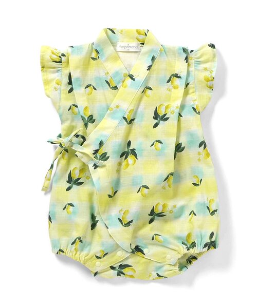 Ampersand（アンパサンド）の「【リンク】バラエティGIRLSロンパース（ロンパース・キッズ・キナリ/ラベンダー/ネイビー/イエロー・70/80）」の4枚目の写真