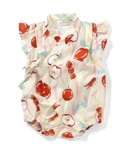 Ampersand（アンパサンド）の「【リンク】バラエティGIRLSロンパース（ロンパース・キッズ・キナリ/ラベンダー/ネイビー/イエロー・70/80）」の2枚目の写真