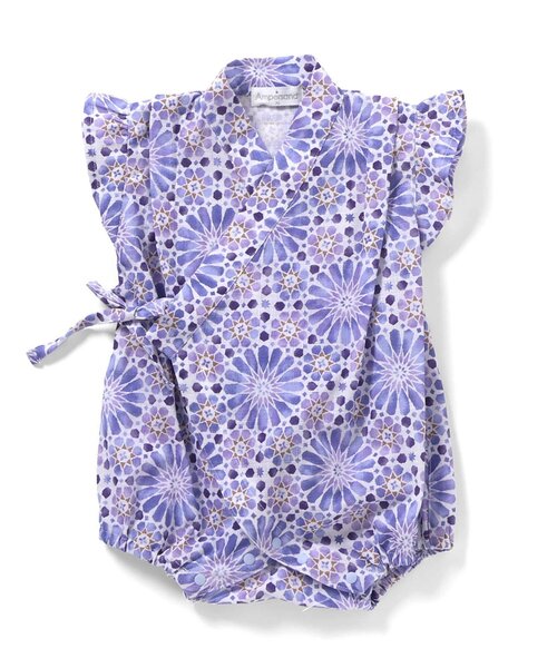 Ampersand（アンパサンド）の「【リンク】バラエティGIRLSロンパース（ロンパース・キッズ・キナリ/ラベンダー/ネイビー/イエロー・70/80）」の6枚目の写真