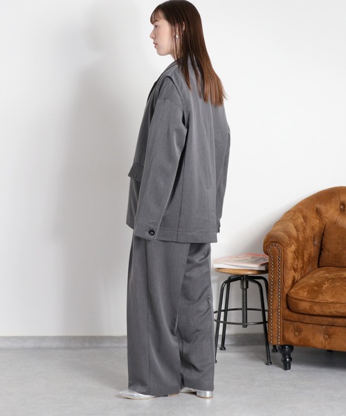 cepo（セポ）の「〈セットアップ対応可能 / 2点セットアイテム〉レイヤードテーラードジャケット＆ベスト（テーラードジャケット・レディース・チャコール/ブラック・M）」の6枚目の写真