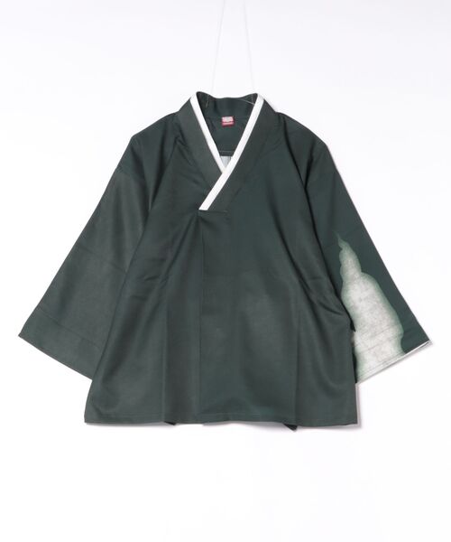 カヤ(カヤ)の「【カヤ】鶴寿トップス(その他トップス・レディース・グリーン/ライトパープル/スミクロ・FREE)」の2枚目の写真