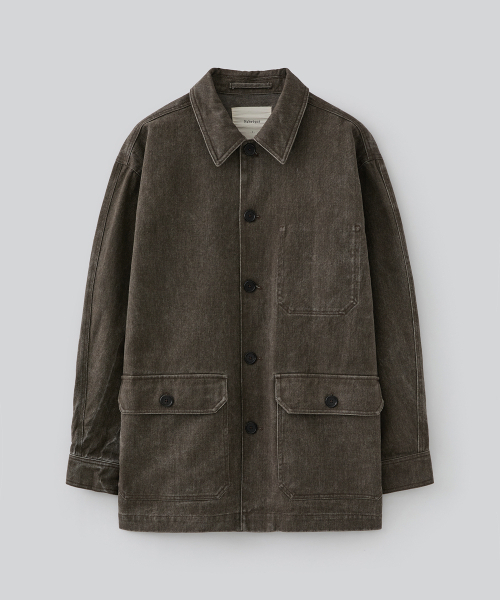 FABREGAT(ファブレガ)の「カチオンフレンチワークジャケット(ヴィンテージブラウン)(デニムジャケット・レディース・その他・2/3)」の1枚目の写真