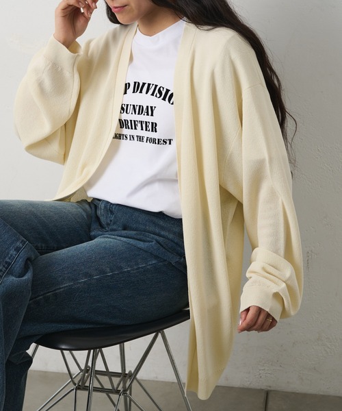 COLONY 2139（コロニートゥーワンスリーナイン）の「サマーニットボタンレスカーディガン（ニット/セーター・メンズ・アイボリー/ブルー/ブラック・LARGE/MEDIUM）」の2枚目の写真