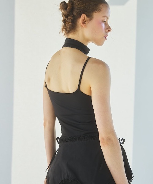 lilLilly（リルリリー）の「レースアップカップキャミソール（キャミソール・レディース・ホワイト/ブラック・FREE）」の10枚目の写真