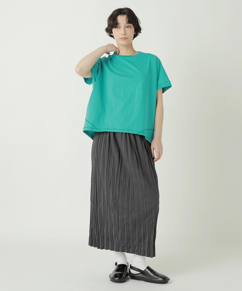 ZUCCa(ズッカ)の「(S)ROUND CUT JERSEY / Tシャツ(Tシャツ/カットソー・レディース・グリーン/イエロー/ブルー/ダークグレー/ホワイト・M size)」の1枚目の写真