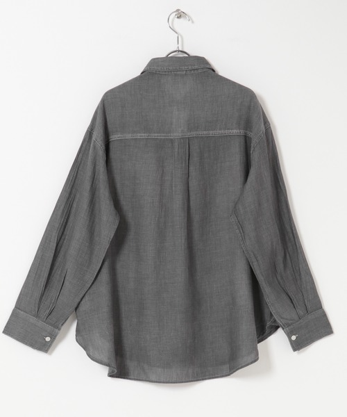 URBAN RESEARCH DOORS（アーバンリサーチドアーズ）の「シアーデニムシャツ（シャツ/ブラウス・レディース・ブラック/インディゴブルー・FREE）」の13枚目の写真