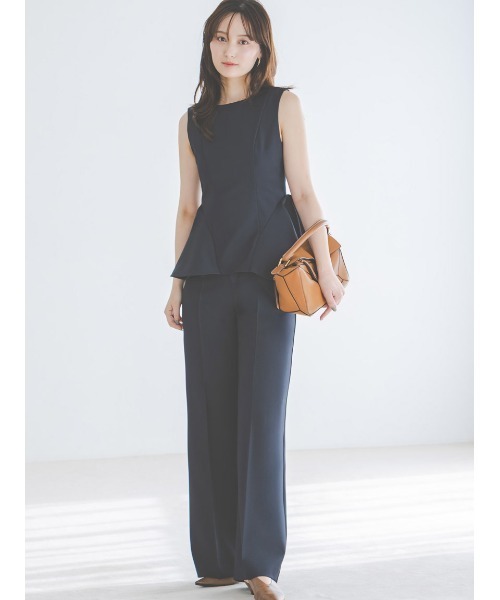 SNIDEL（スナイデル）の「ペプラムパンツセットアップ（ワンピース・レディース・サックスブルー/アイボリー/ネイビー・1/0）」の2枚目の写真