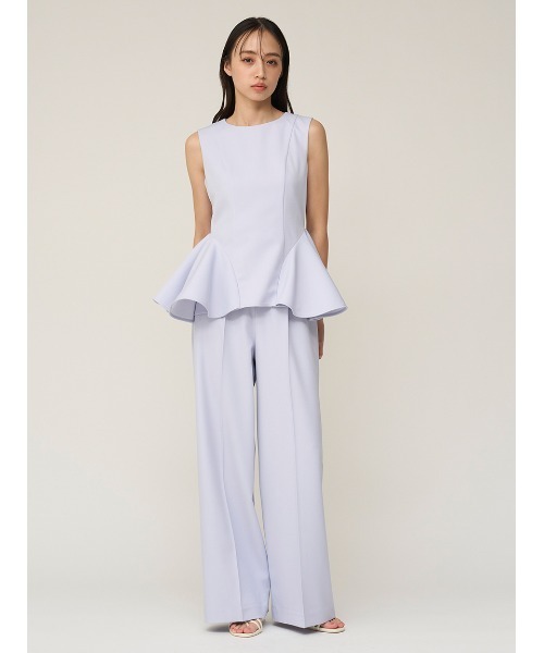 SNIDEL（スナイデル）の「ペプラムパンツセットアップ（ワンピース・レディース・サックスブルー/アイボリー/ネイビー・1/0）」の3枚目の写真