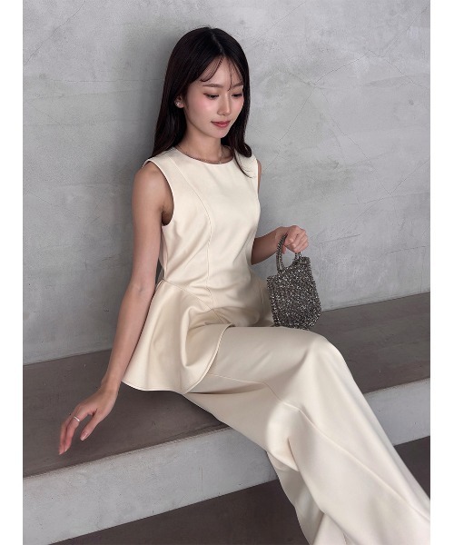 SNIDEL（スナイデル）の「ペプラムパンツセットアップ（ワンピース・レディース・サックスブルー/アイボリー/ネイビー・1/0）」の7枚目の写真