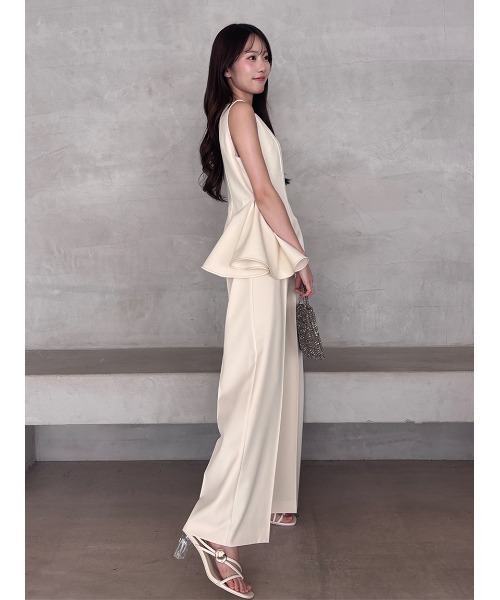 SNIDEL（スナイデル）の「ペプラムパンツセットアップ（ワンピース・レディース・サックスブルー/アイボリー/ネイビー・1/0）」の9枚目の写真