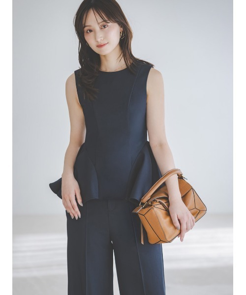 SNIDEL（スナイデル）の「ペプラムパンツセットアップ（ワンピース・レディース・サックスブルー/アイボリー/ネイビー・1/0）」の6枚目の写真