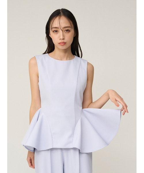 SNIDEL（スナイデル）の「ペプラムパンツセットアップ（ワンピース・レディース・サックスブルー/アイボリー/ネイビー・1/0）」の13枚目の写真